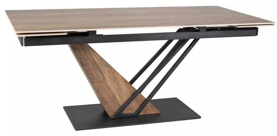 Masă de bucătărie Michel II 180 x 90 cm, stejar / negru