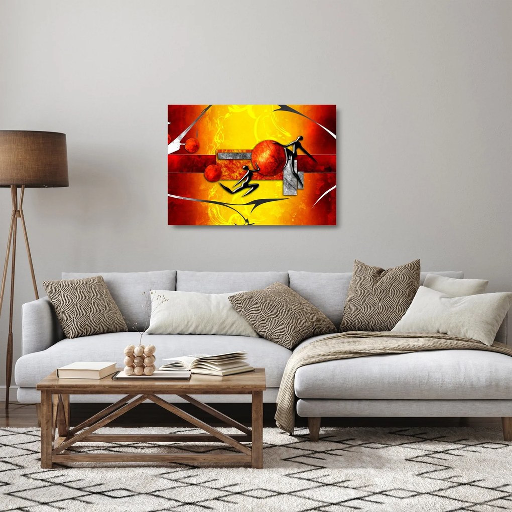 Tablou pe sticlă - Pictura omenirii (70x50 cm)