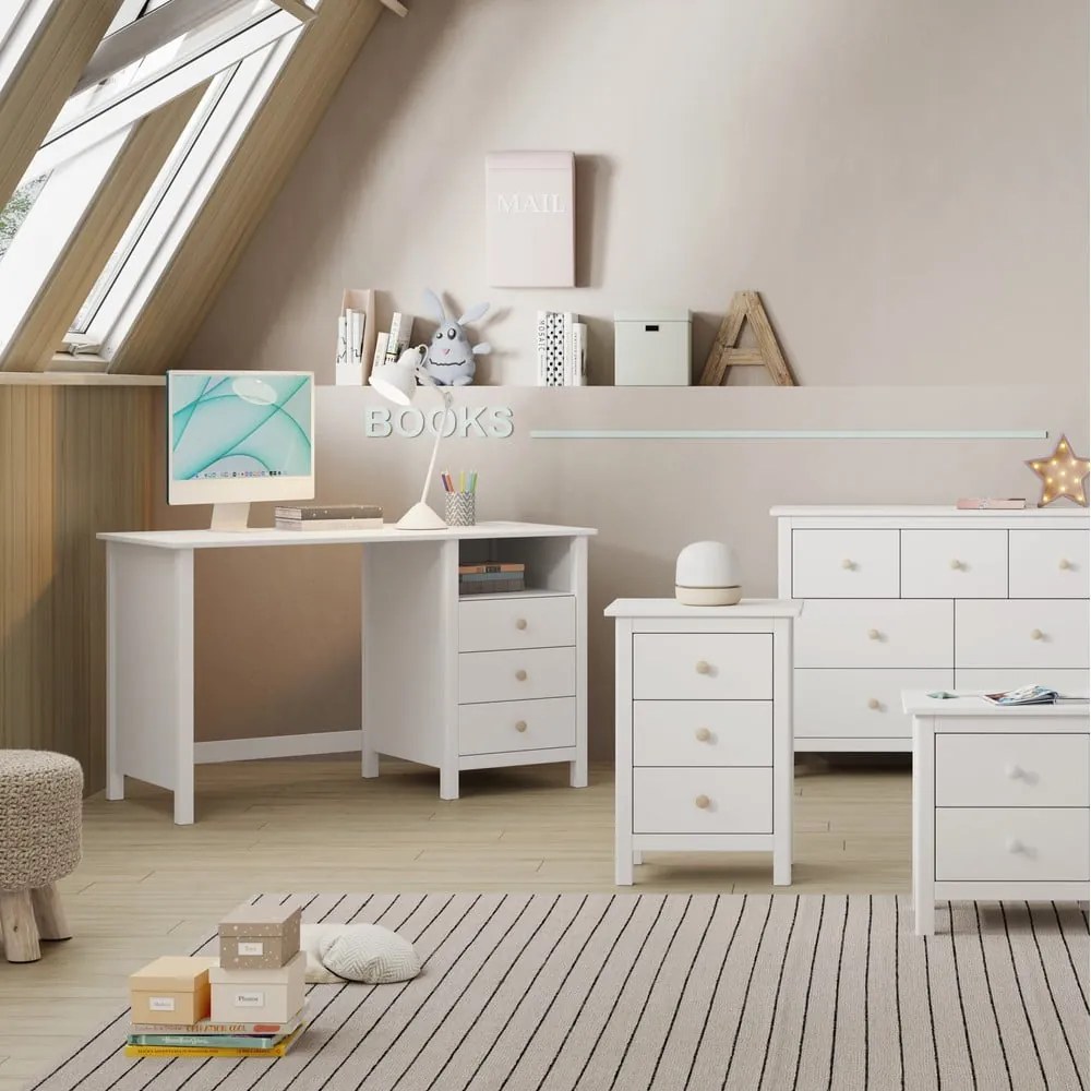 Birou de copii din lemn masiv de pin 54x120 cm Max – Marckeric