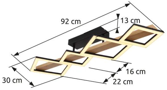 Plafonieră LED Globo 67288D2 DUSTIN LED/35W/230V 3000K
