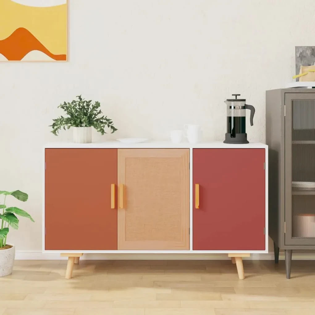 352166 vidaXL Servantă, alb, 105x30x65,5 cm, lemn prelucrat