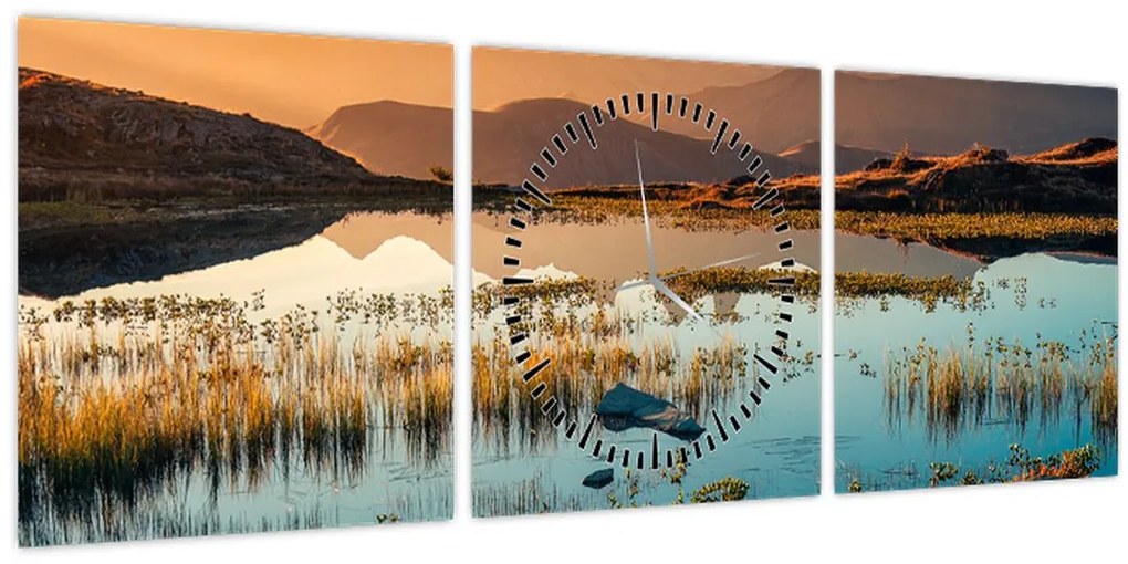 Tablou - Lac Guichard (cu ceas) (90x30 cm)