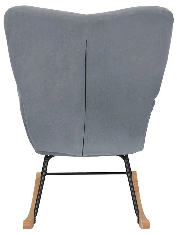 Fotoliu gri balansoar cu tapițerie din catifea Elza – Støraa
