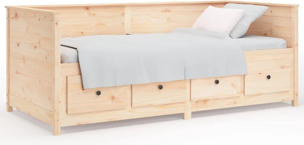 vidaXL Pat de zi fără saltea, 80x200 cm, lemn masiv pin