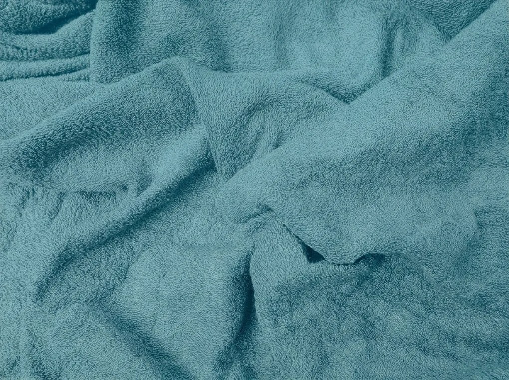 Cearsaf cu elastic din fleece MOLTON modrozelen 180 x 200 cm