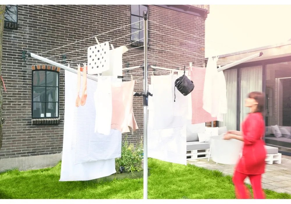 Uscător de rufe argintiu pentru grădină 60 m Lift-o-Matic Advance – Brabantia