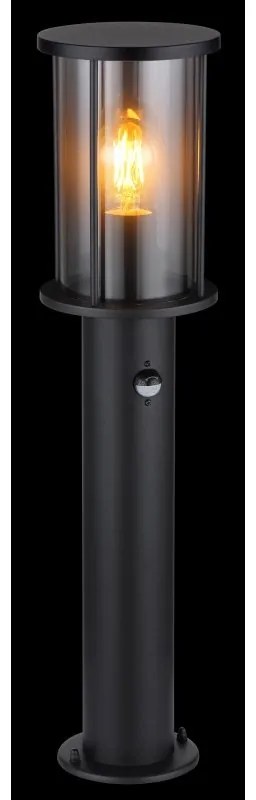 Stalp mic pentru exterior cu senzor de miscare design modern IP54 Gracey negru