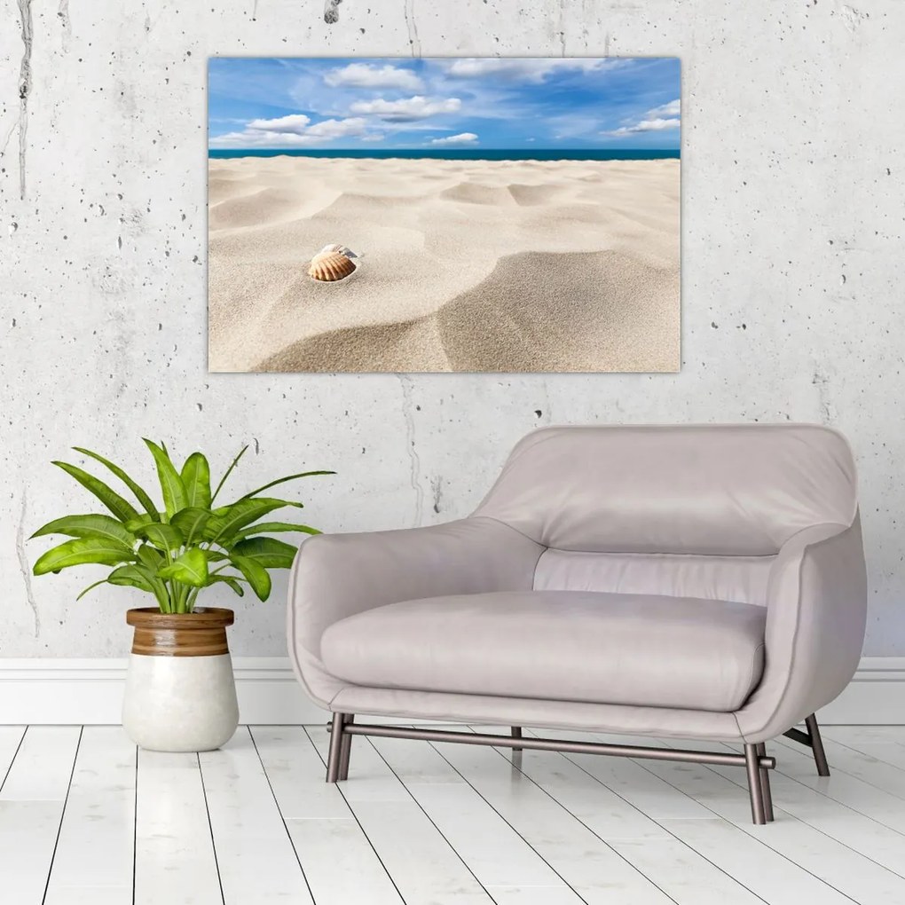 Tablou - Scoici pe plajă (90x60 cm)