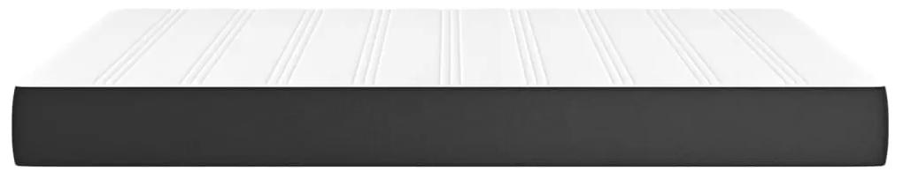 Saltea de pat cu arcuri, negru, 140x190x20 cm, piele ecologica Negru, 140 x 190 cm