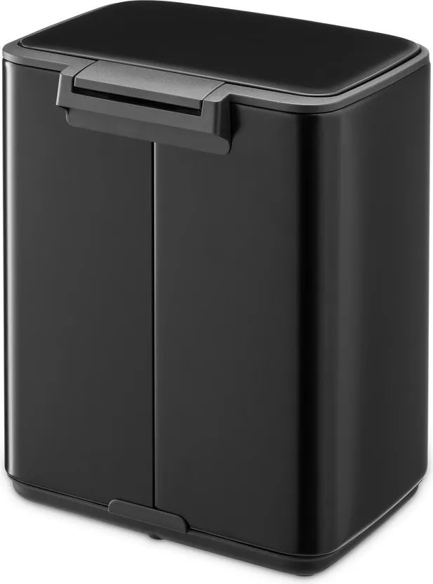 Coș de gunoi negru mat cu pedală din oțel 7 l Bo – Brabantia