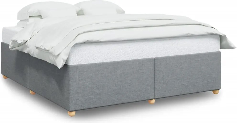 vidaXL Cadru de pat fără saltea, gri deschis, 180x200 cm, textil