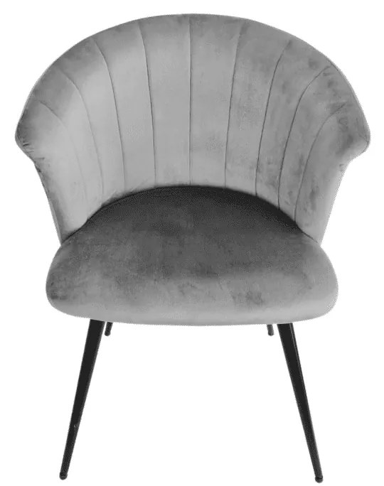 Scaun tip fotoliu Shell ,structura metalica, catifea
