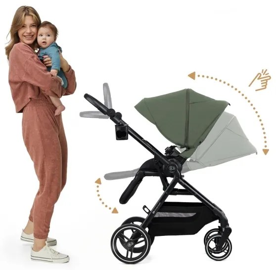 KINDERKRAFT SELECT YOXI - Cărucior combinat 2 în 1, Verde Mystic