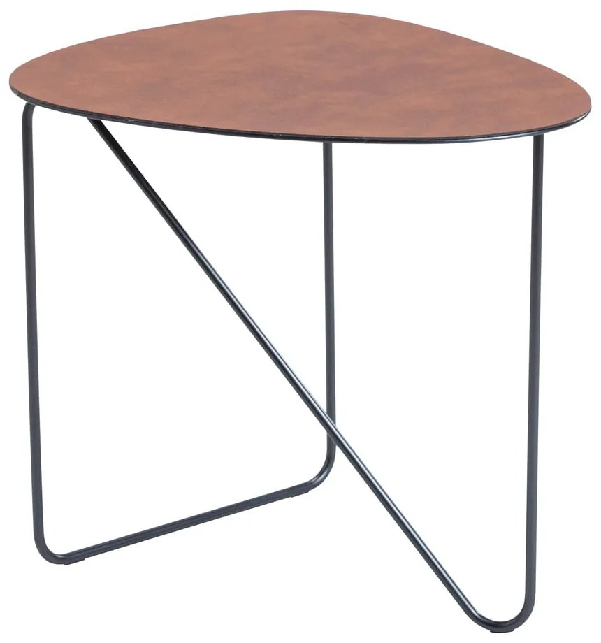 Măsuță de cafea maro coniac din metal 44x50 cm Curve L Bull – LIND DNA