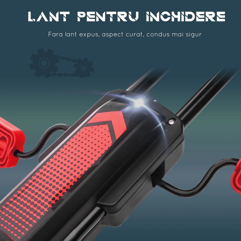 HOMCOM Go Kart pentru Copii 5-12 Ani, cu Pedale, Scaun Ajustabil și Cauciucuri Gonflabile, Frână de Mână și Amortizare Socuri Roșu | Aosom România