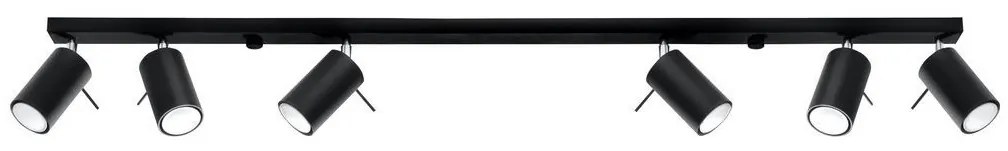 Spot LED ASMUS 6xGU10/7W/230V negru Brilagi