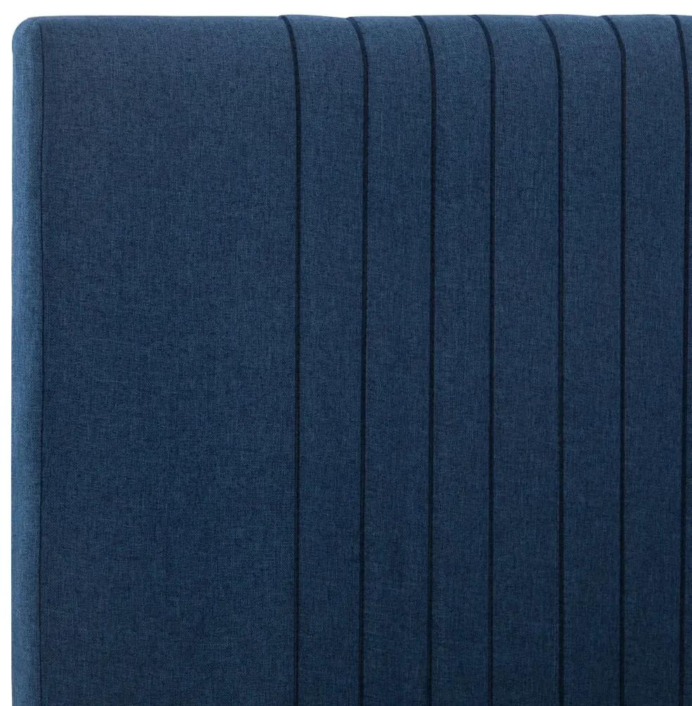 Cadru de pat, albastru, 100 x 200 cm, material textil Albastru, 100 x 200 cm
