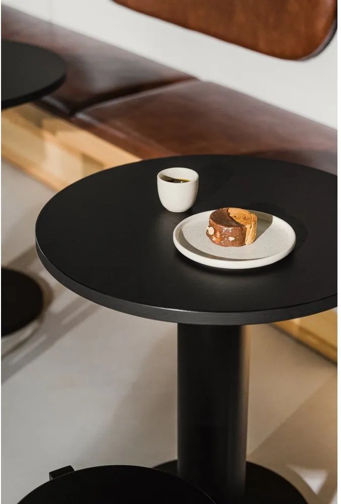 Masă de dining rotundă cu blat cu aspect de lemn de stejar ø 65 cm Sool – noo.ma