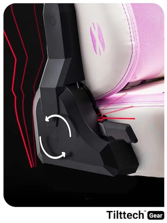 Scaun gaming Diablo X-Player 2.0 din material Normal Size Marshmallow Pink/roz Diablochairs