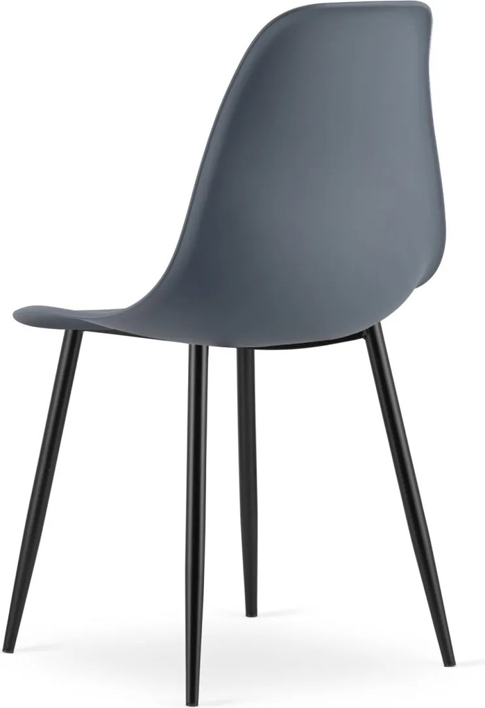 OFERTA Scaun Osaka gri ardezie cu picioare negre, calitate a II-a