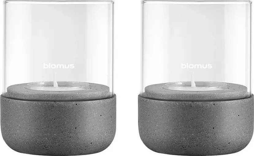 Sfeșnice pentru lumânări pastilă 2 buc. din sticlă Calma – Blomus