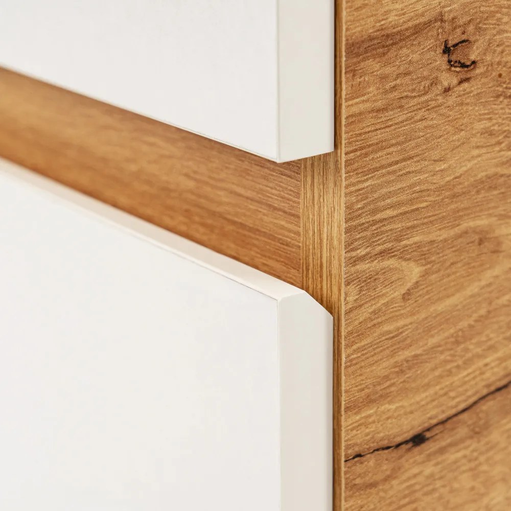 Mobilier complet de baie Vario Forte 100 stejar-alb