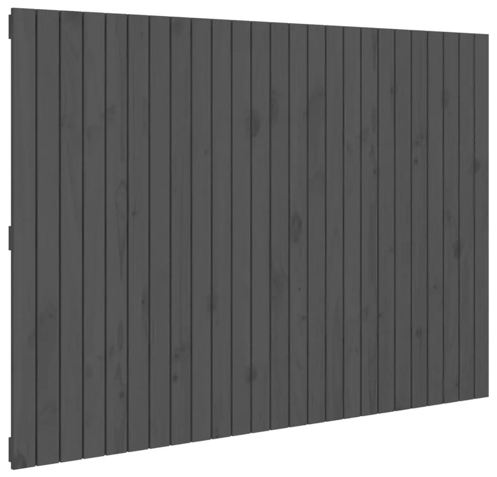 824950 vidaXL Tăblie de pat pentru perete, gri, 159,5x3x110 cm lemn masiv pin