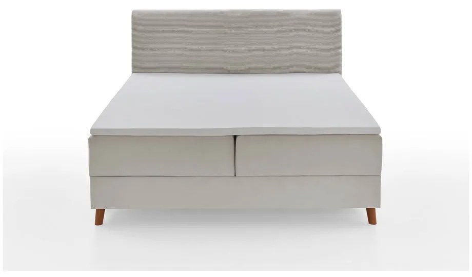 Pat boxspring bej cu spațiu de depozitare 180x200 cm Memphis - Meise Möbel