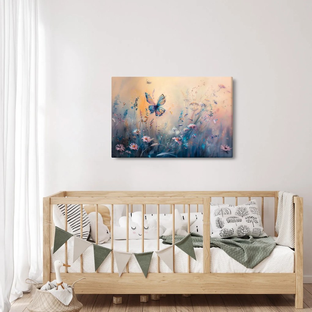 Tablou - Pajiște cu Fluture II (90x60 cm)