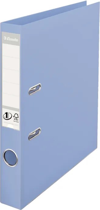 Biblioraft plastifiat ESSELTE 5cm albastru deschis standard