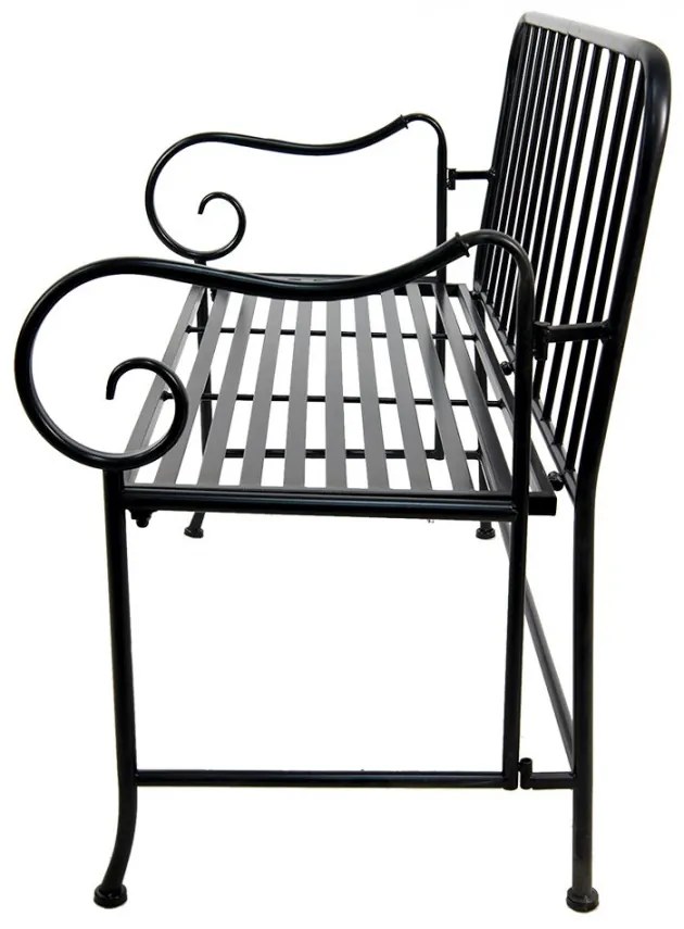 Banca de gradina, negru, din metal