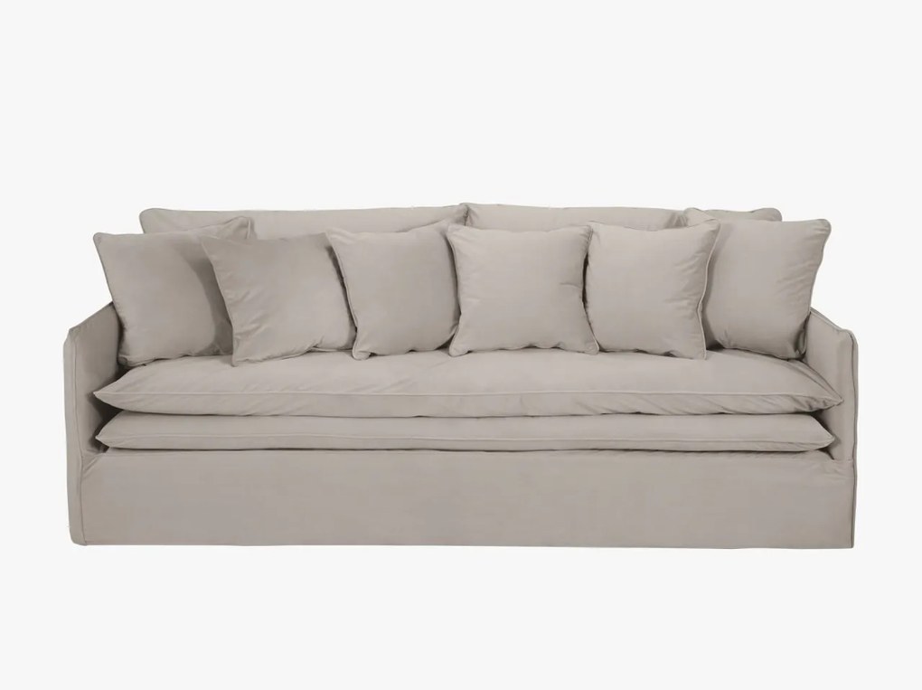 Canapea Boho catifea cu husa detasabila L223 cm