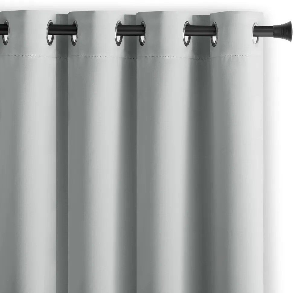 Draperie gri deschis dimout (semi-opacă) 140x175 cm Kierra – Restilo