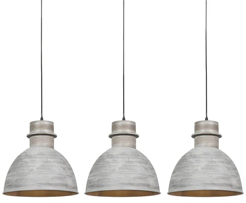 Set de 3 lămpi suspendate rustice gri - Dory