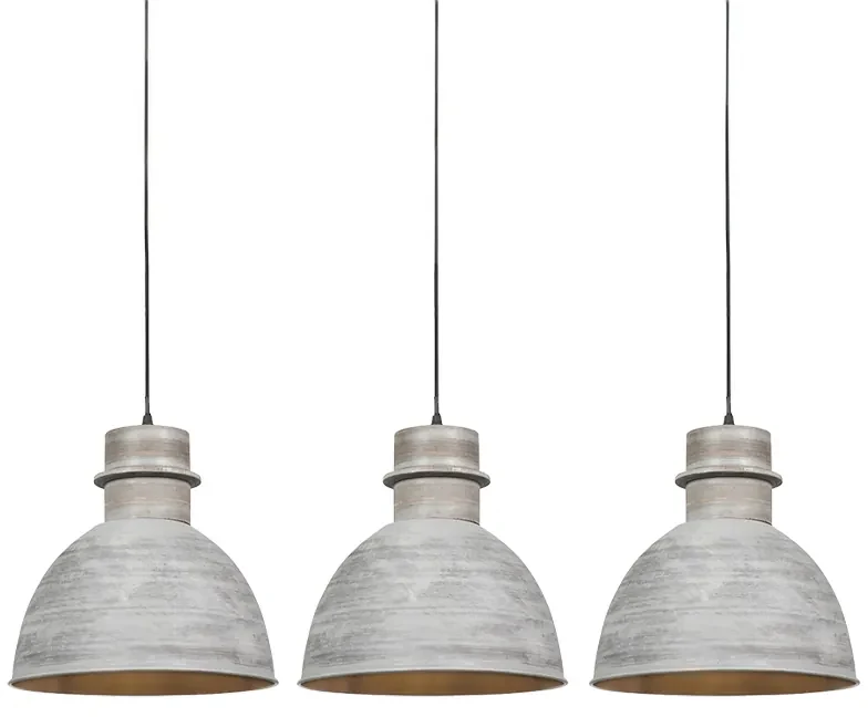 Set de 3 lămpi suspendate rustice gri - Dory