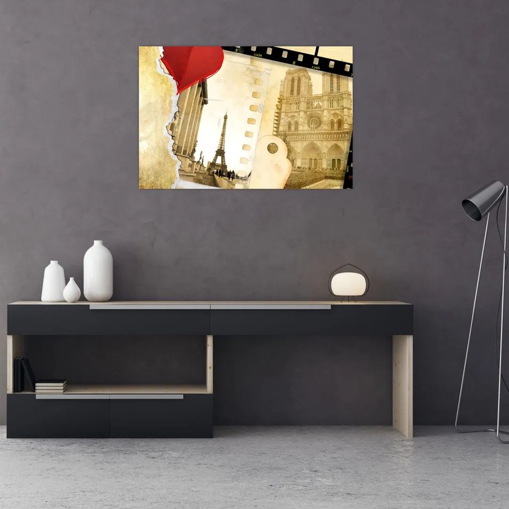 Tablou - Amintiri din Paris (90x60 cm)