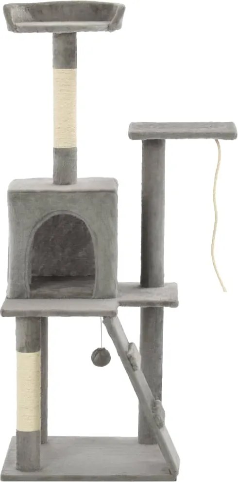 vidaXL Ansamblu pisici, stâlpi cu funie de sisal, 120 cm, gri
