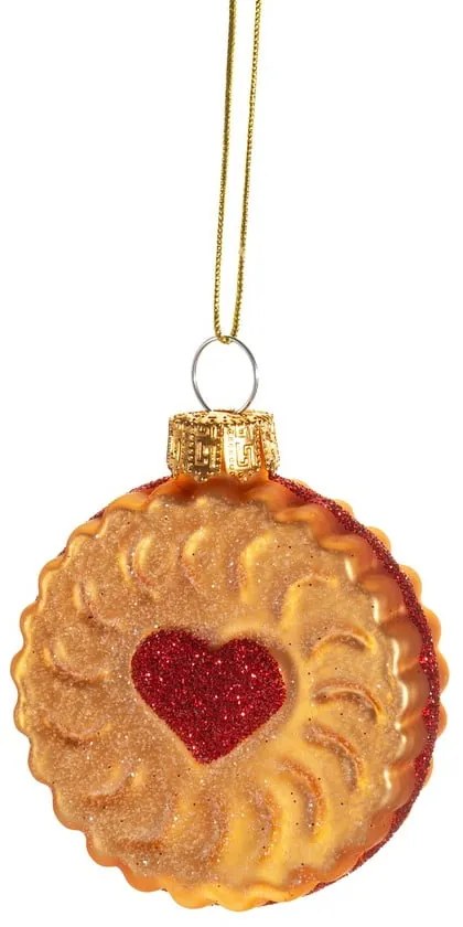Ornament de Crăciun lucrat manual din sticlă ø 4 cm Jam Biscuit – Sass &amp; Belle