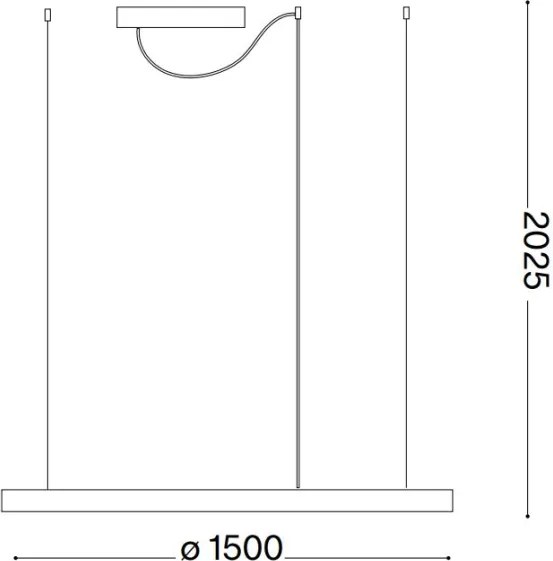 Lustră LED dimabilă pe cablu Ideal Lux ORACLE S LED/83W/230V 4000K d. 150 cm alb