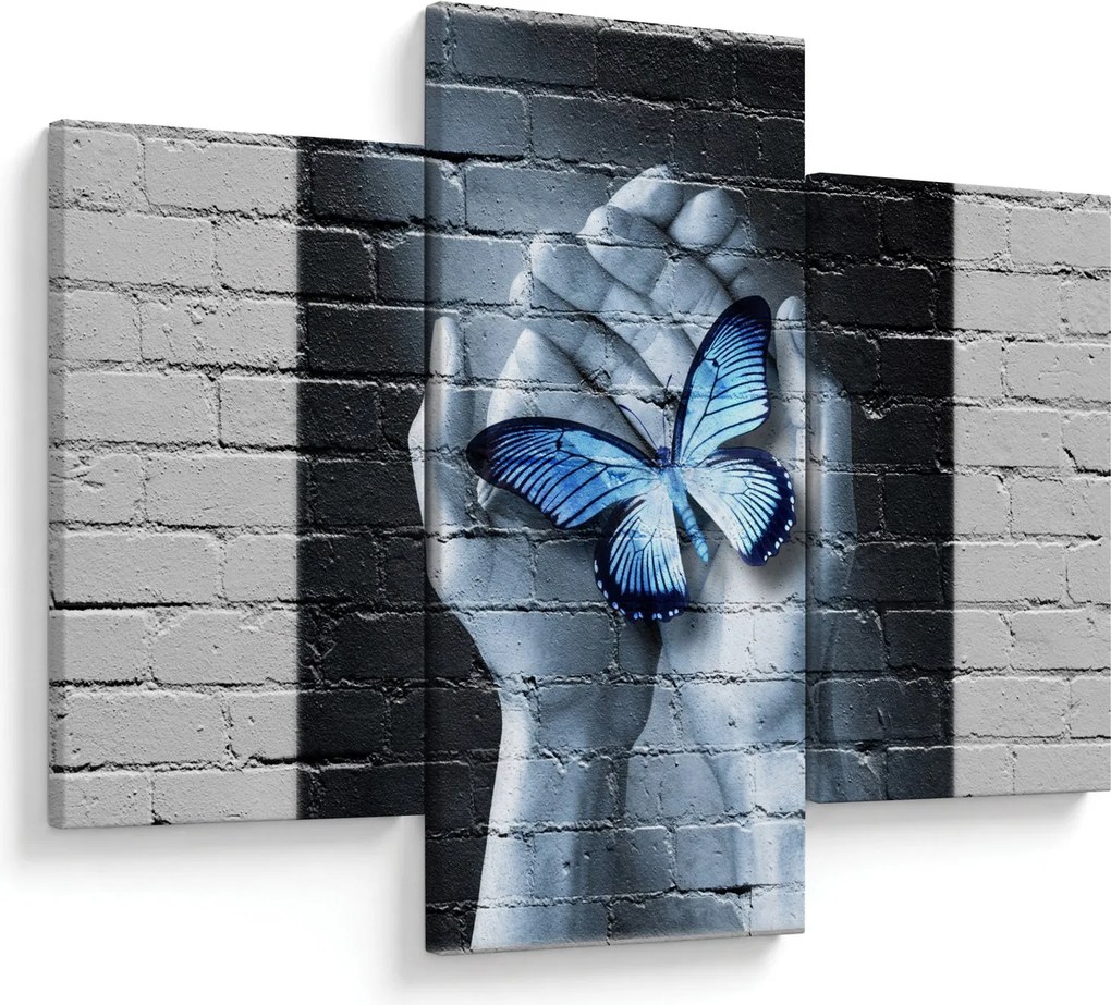 Tablou - Fluture pe perete (90x60 cm)