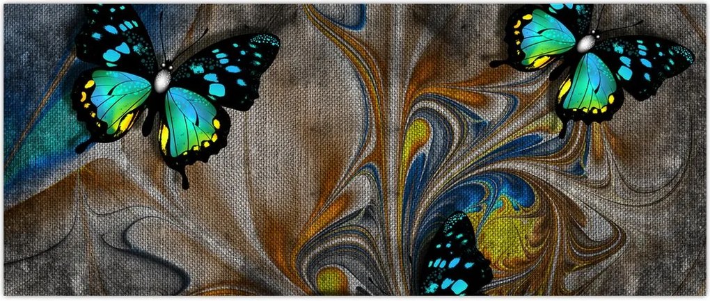 Tablou - Fluturi strălucitori în imagine (120x50 cm)