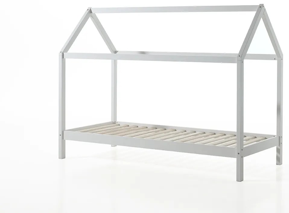 Set Pat Căsuță, cu Sertar, Alb, 90 x 200 cm, Pin Masiv – Dallas – Vipack