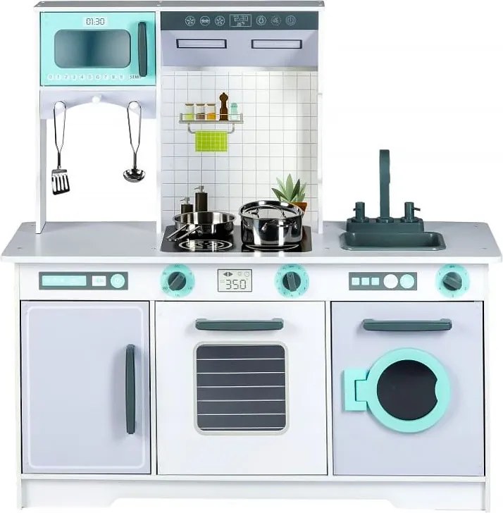 Bucatarie mare din lemn pentru copii cu accesorii