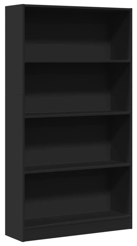 857845 vidaXL Bibliotecă, negru, 80x24x143 cm, lemn prelucrat