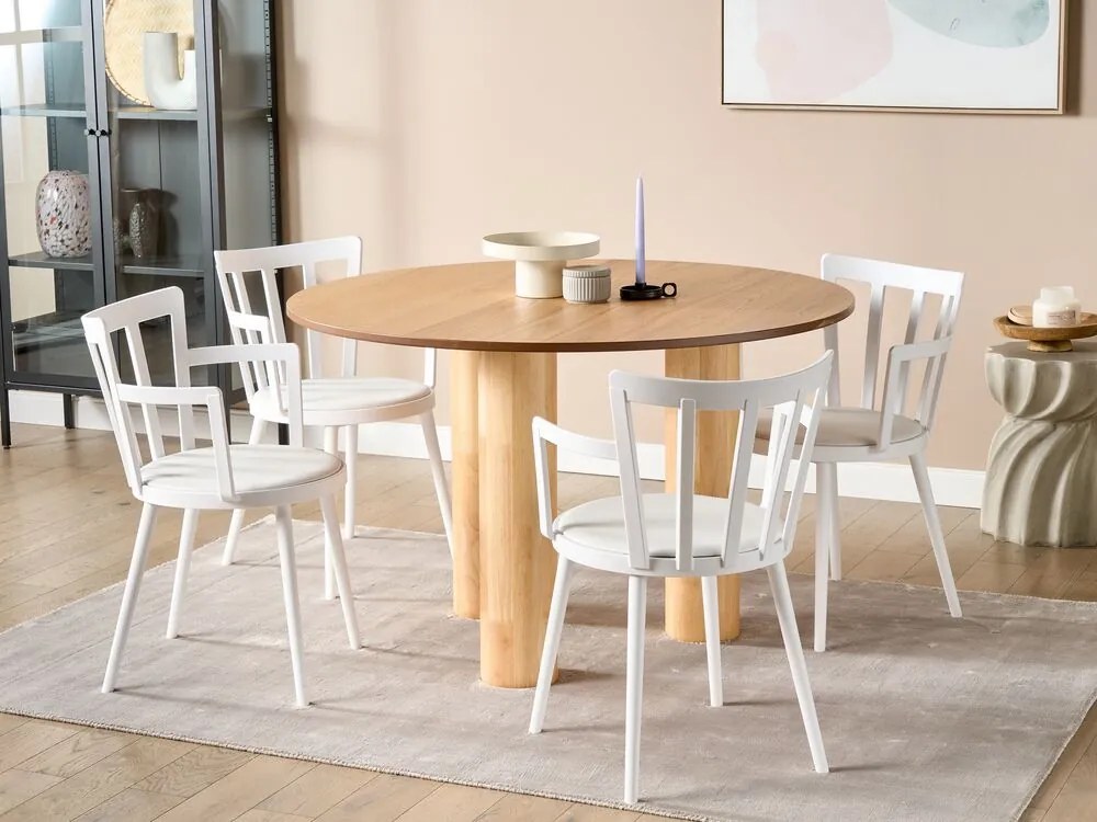 Set 4 buc scaune de sufragerie Morza (alb). 1081541