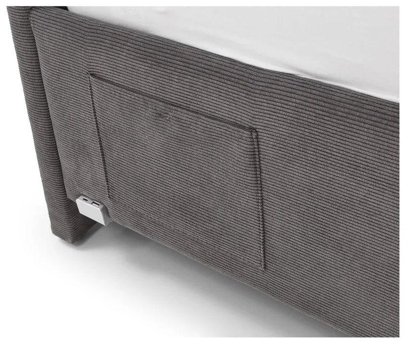 Pat pentru copii gri antracit tapițat fără somieră 120x200 cm Cool – Meise Möbel