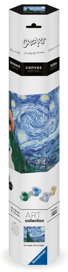 CREART PICTURA PE NUMERE PENTRU ADULTI TABLOU CANVAS VAN GOGH NOAPTE INSTELATA - RAVENSBURGER (RVSPBN23915)