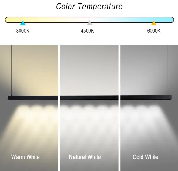 Immax NEO 07308L-LED Lustru suspendat pe cablu MADEIRA, reglabil, 44W/230V, Wi-Fi Tuya, 202 cm, negru