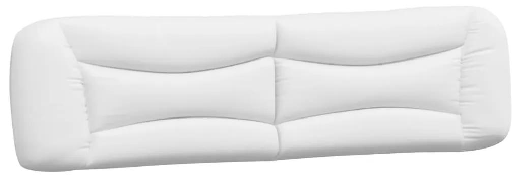 374624 vidaXL Pernă pentru tăblie pat, alb, 200 cm, piele artificială
