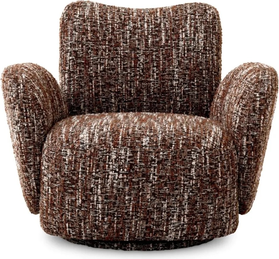 Fotoliu pivotant design LUX Merida, Boucle sonata red